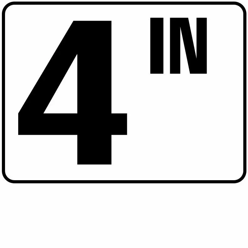 Inlays P410504 Inch Series Plastic Stick-on Info Tile, 4 IN