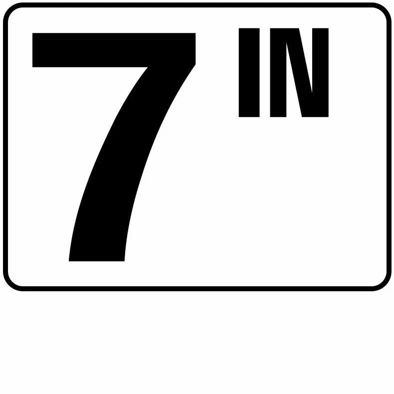 Inlays P410507 Inch Series Plastic Stick-on Info Tile, 7 IN