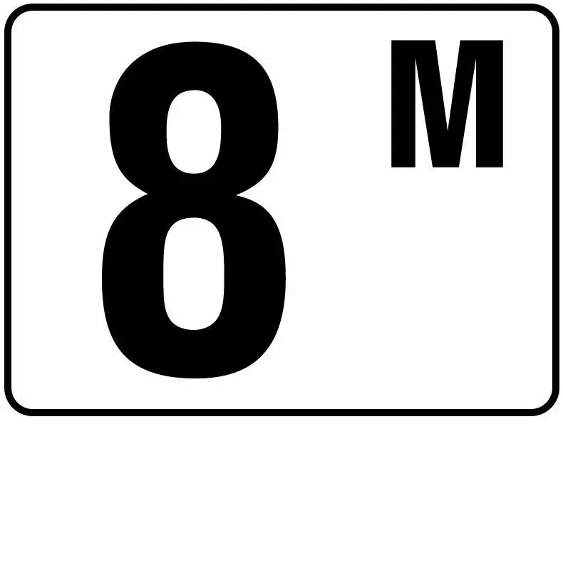Inlays P413080 Metric Series Plastic Stick-on Info Tile, 8 M