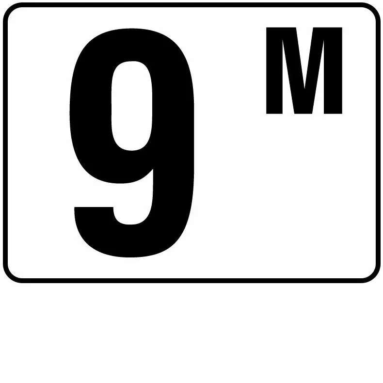 Inlays P413090 Metric Series Plastic Stick-on Info Tile, 9 M
