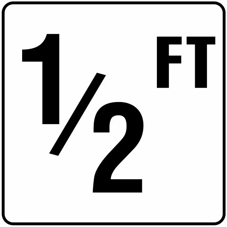 Inlays V620005 Foot Series Stick-on Vinyl Info Tile, 1/2 FT