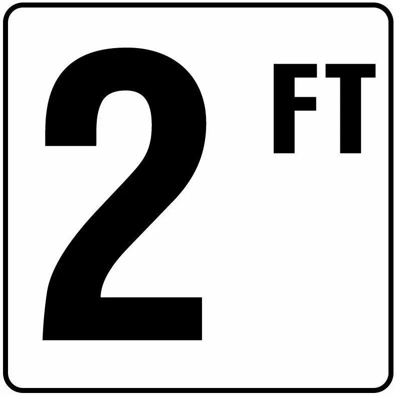 Inlays V620020 Foot Series Stick-on Vinyl Info Tile, 2 FT