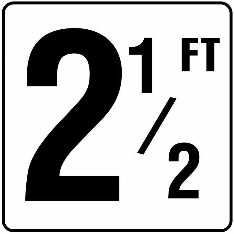 Inlays V620025 Foot Series Stick-on Vinyl Info Tile, 2-1/2 FT