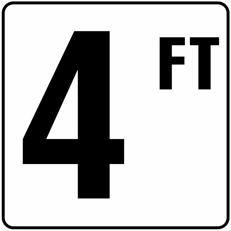 Inlays V620040 Foot Series Stick-on Vinyl Info Tile, 4 FT