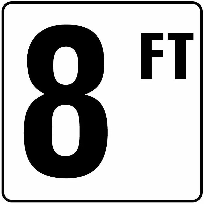 Inlays V620080 Foot Series Stick-on Vinyl Info Tile, 8 FT