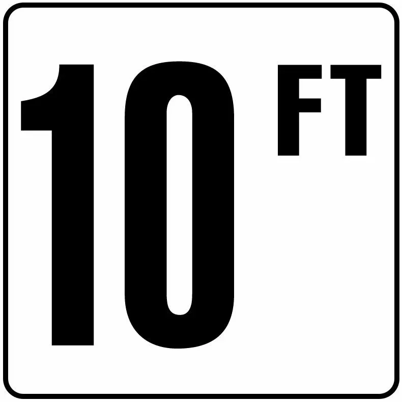 Inlays V620092 Foot Series Stick-on Vinyl Info Tile, 10 FT