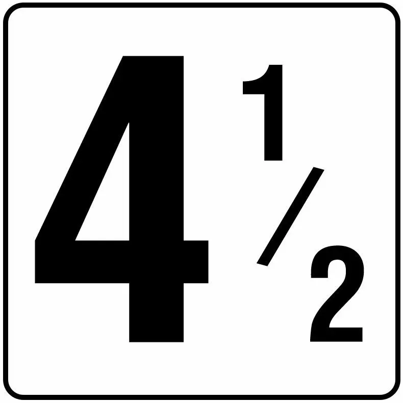 Inlays V621045 Number Series Stick-on Vinyl Info Tile, 4-1/2