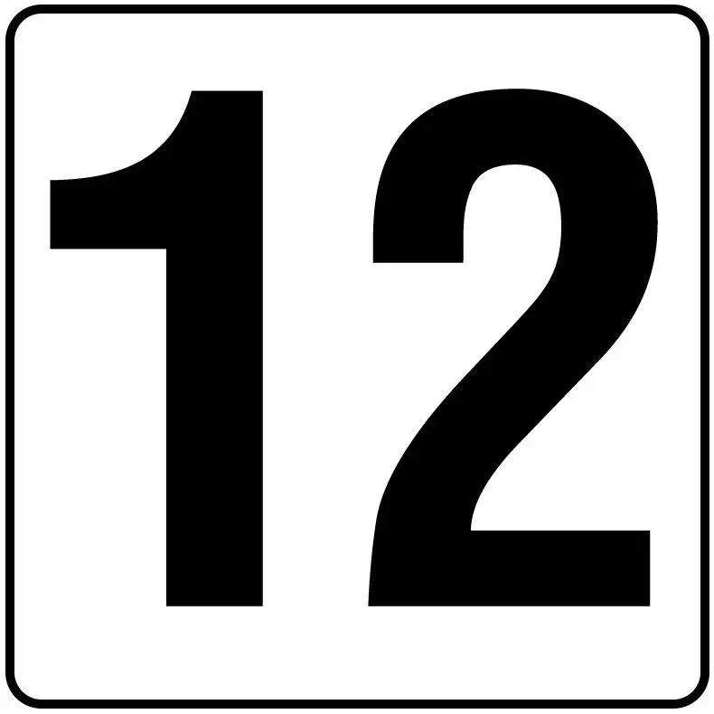 Inlays V621094 Number Series Stick-on Vinyl Info Tile, 12