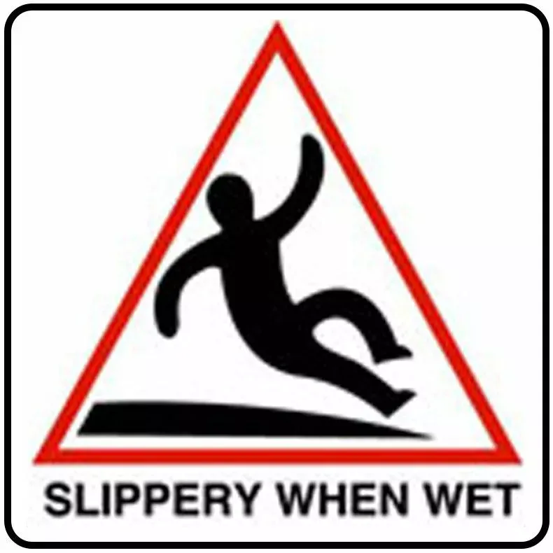 Inlays V621510 Stick-on Vinyl Single Message Info Tile, Slippery When Wet Image
