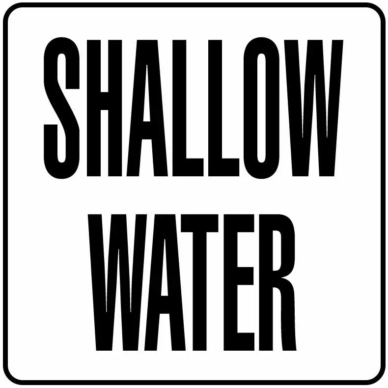 Inlays V621516 Stick-on Vinyl Single Message Info Tile, Shallow Water Message