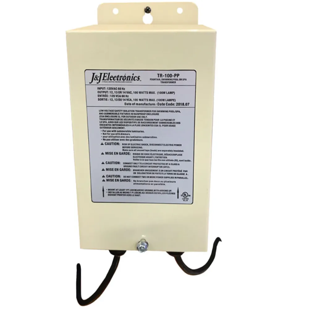 J & J Electronics 100W 12V Pool/Spa Transformer