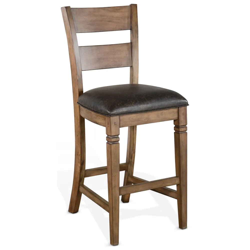 Kingston Stationary Cushioned 30″ Barstool – Tobacco Leaf