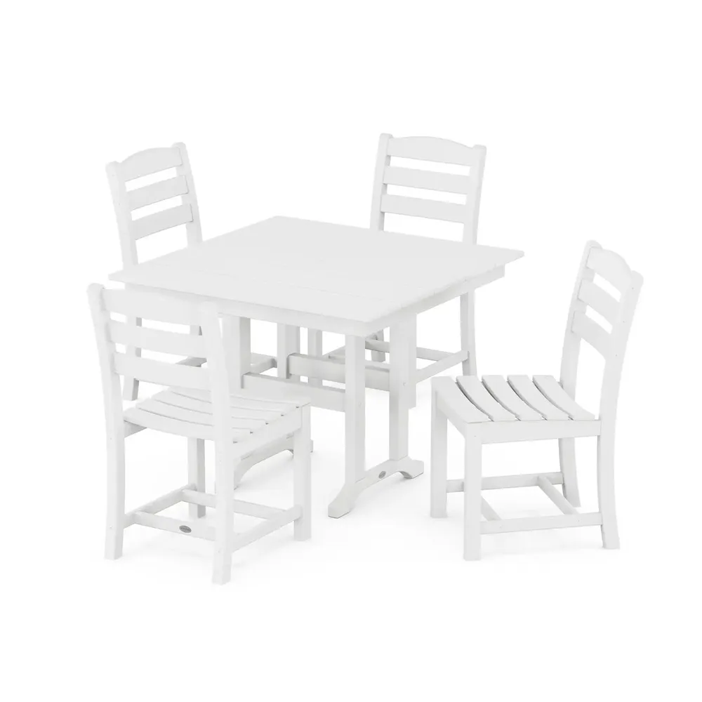 La Casa Café 5 Piece Side Chair Farmhouse Dining Set