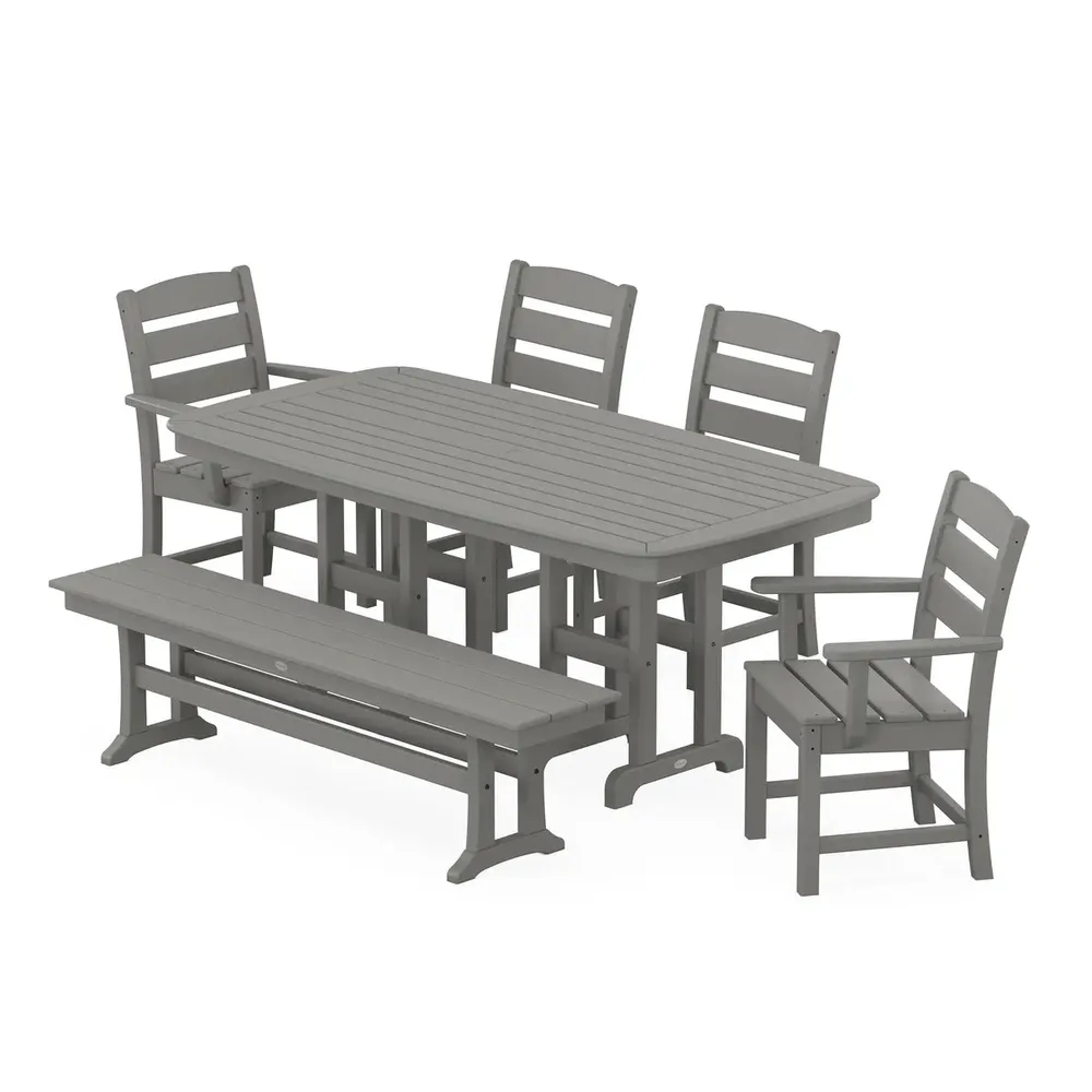 Lakeside 6 Piece Dining Set W/ Bench