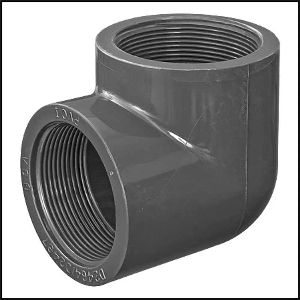 Lasco 2″ 90 Degree Elbow Pipe Fitting SCH 80 FPT X FPT (#808-020)