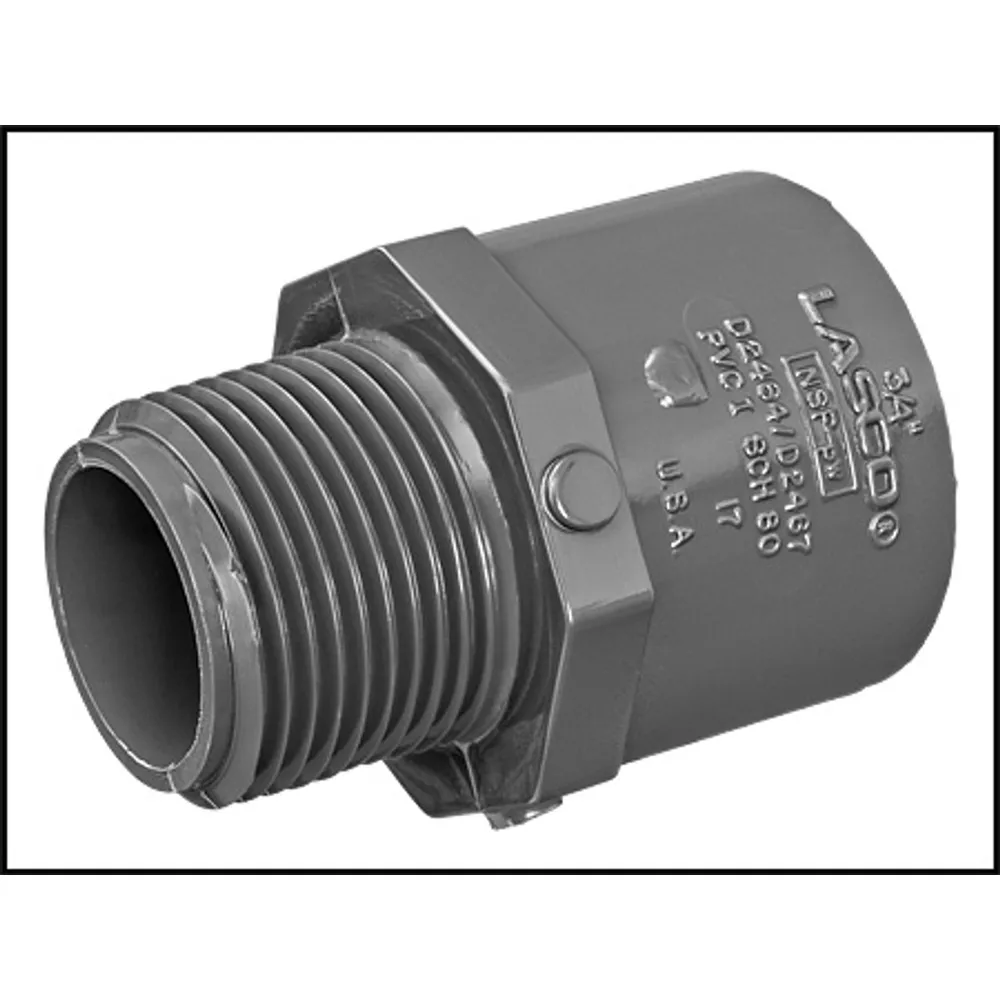 Lasco 3/4″ Male Adapter SCH 80 MPT X Slip (#836-007)