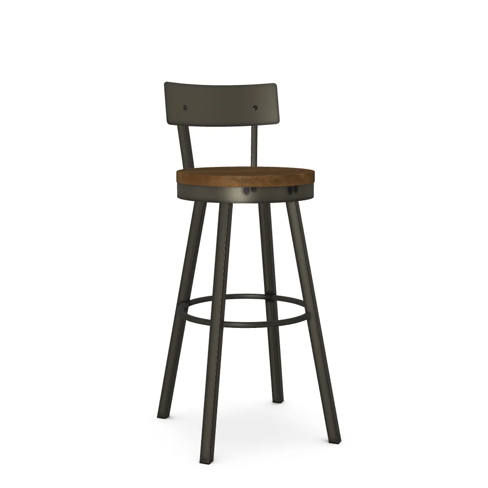 Lauren Spectator Stool – Wood Seat/Metal Back