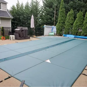 Meyco 12 Year Solid PermaGuard Safety Cover for 12×24 ft Rectangular Pool, Green