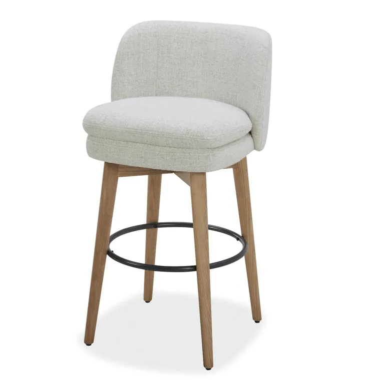Mia Swivel Fabric 30″ Barstool – Wheat