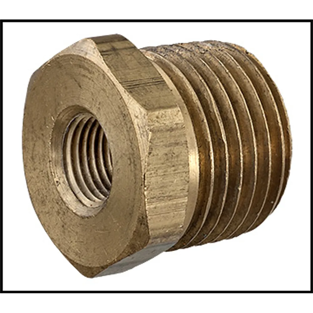 Midland Metal Manufacturing 1/2″ X 1/8″ MPT X FPT Brass Red Bushing (#28-105)