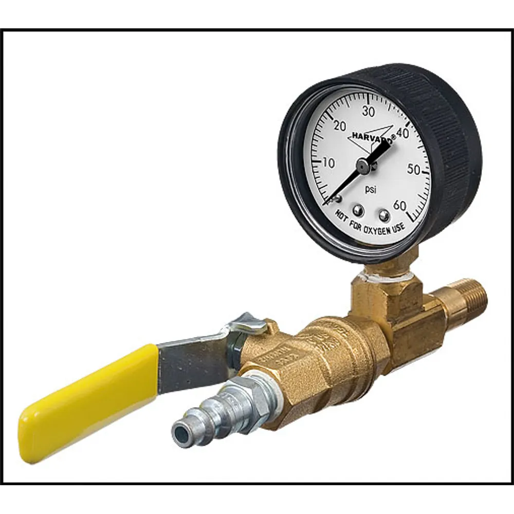 Midland Metal Manufacturing Air Pressure Test Manifold With Gauge (#TA-1)