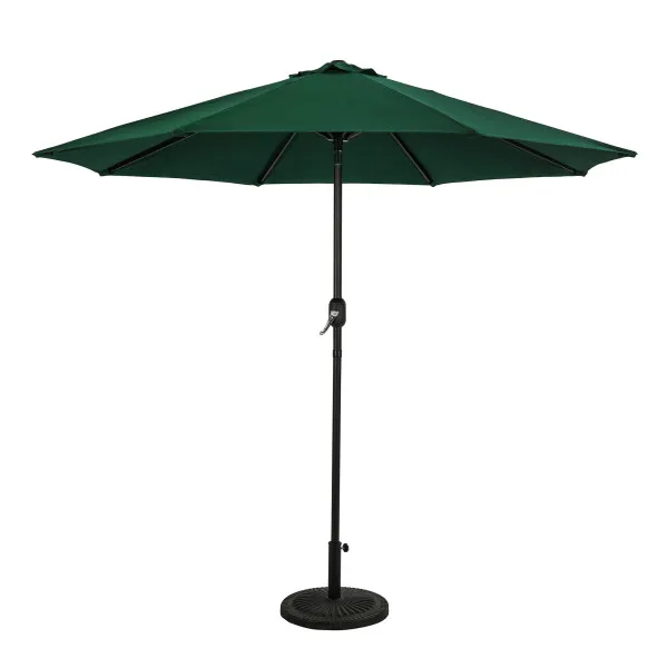 Mirage 9′ Octagon Market Umbrella with Auto-Tilt – Hunter Green