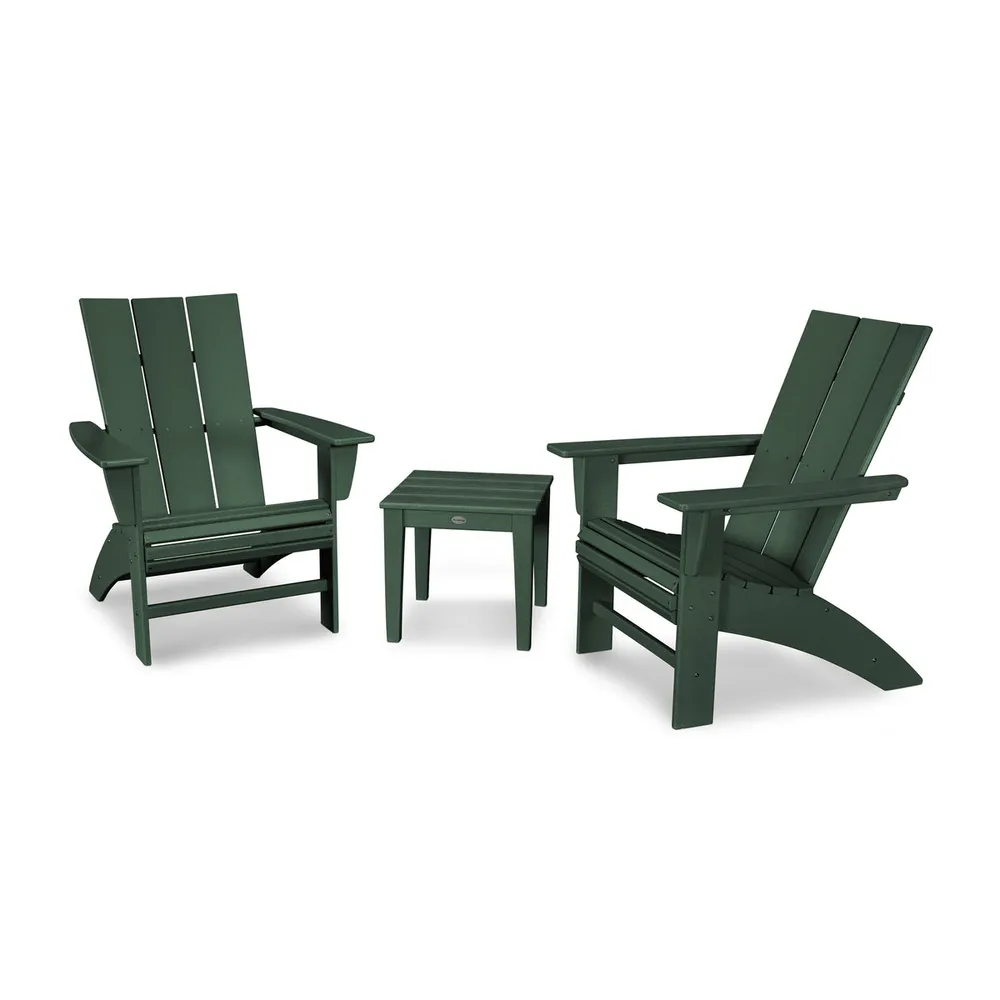 Modern 3 Piece Curveback Adirondack Set