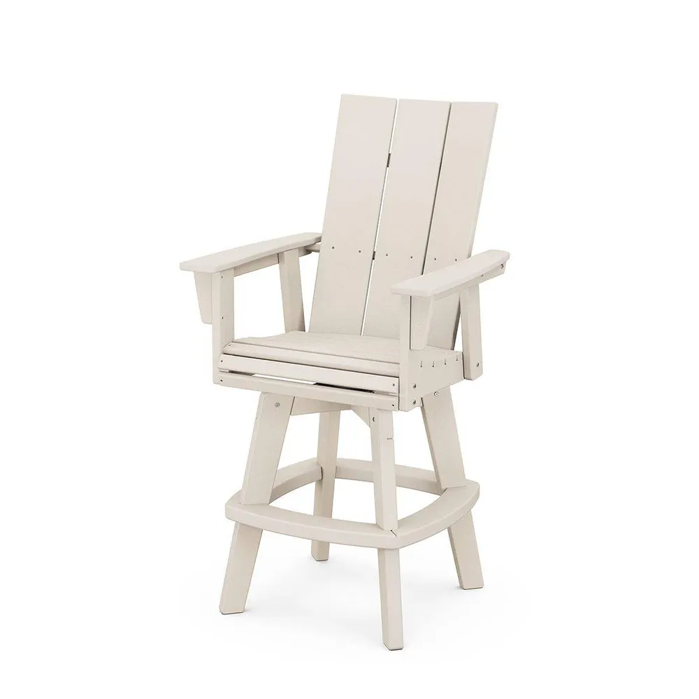 Modern Curveback Adirondack Swivel Barstool