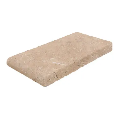 Noche Travertine Coping 1.25″ Thickness – Radius Wall