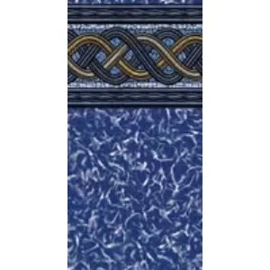Ocean Blue 18′ x 34′ Oval Crystal Wave 54″ Unibead 20GA Liner