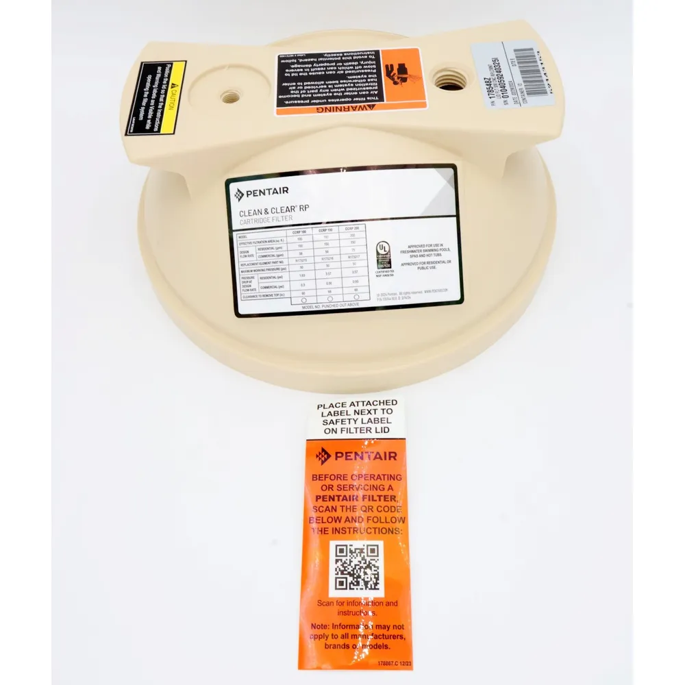 Pentair Clean & Clear 100SqFt Filter Replacement Lid 178548Z