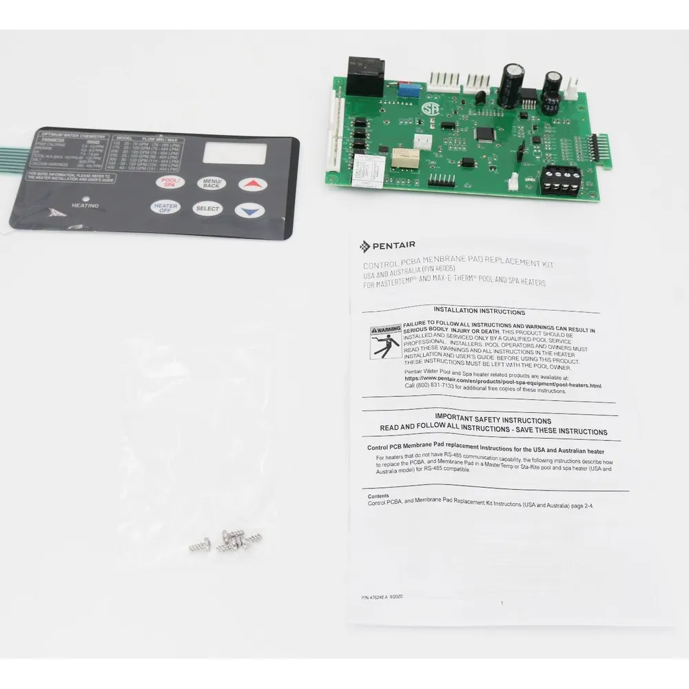 Pentair Mastertemp & Max-E-Therm 6-Button Control Board Kit 461105Z