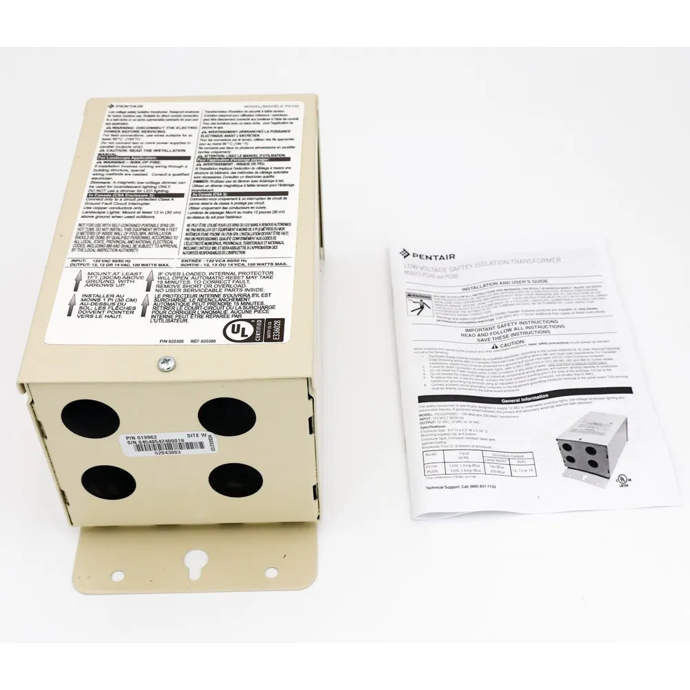 Pentair Pool & Landscape Rated Light Transformer 12V-14V 100W 619962