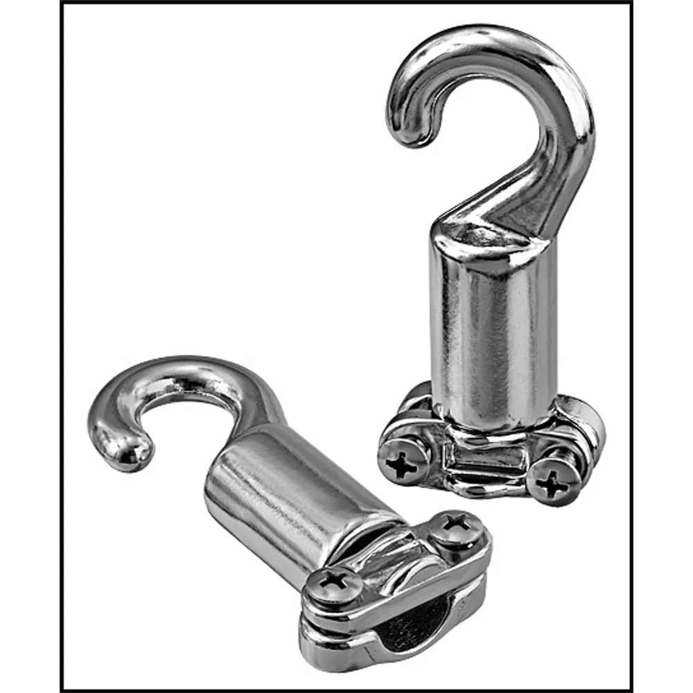 Perma-Cast Company 3/8″ & 1/2″ Chrome Cleat Type Rope Hook (Bag Of 2) (#PH-52)