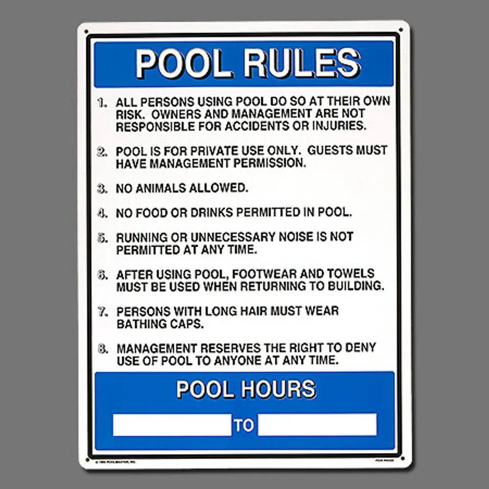 Poolmaster “Comm. Pool Rules” Sign (#40322)