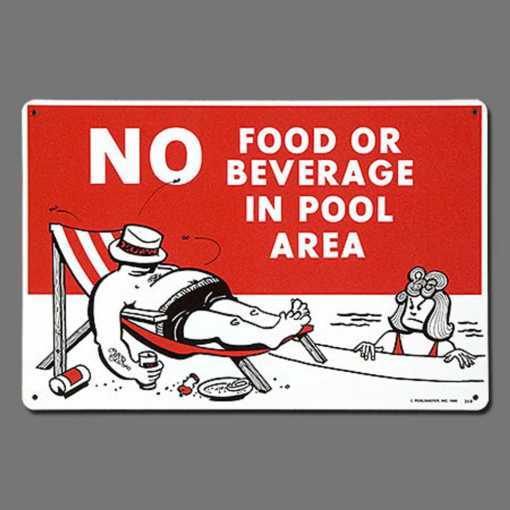 Poolmaster “No Food Or Beverage” Sign (#40369)