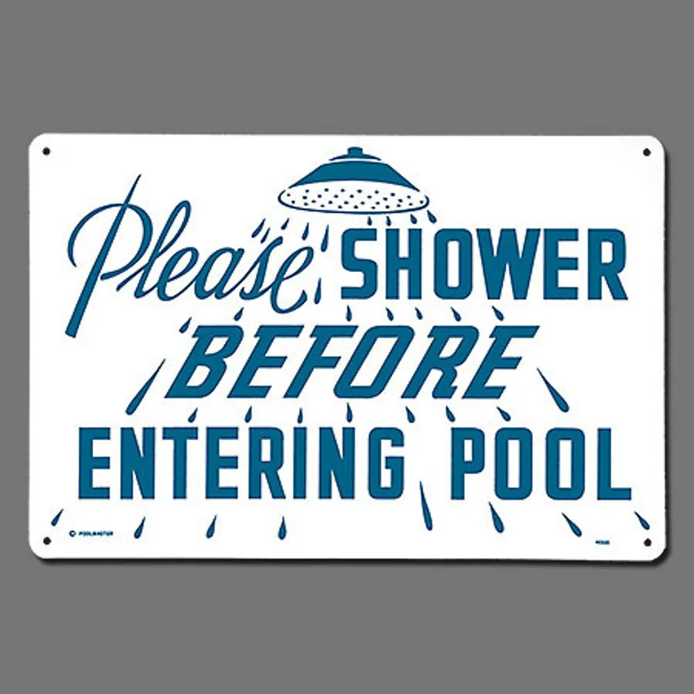 Poolmaster “Please Shower” Sign (#40320)