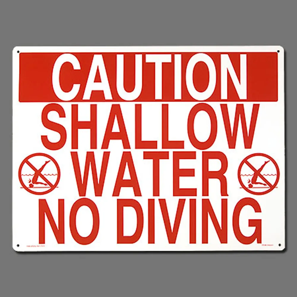 Poolmaster “Shallow Water- No Diving” Sign (#40341)