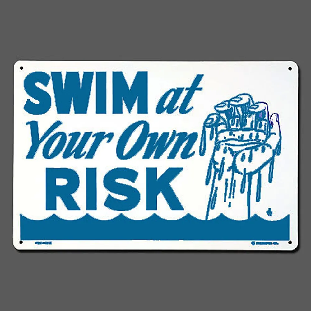 Poolmaster “Swim At Own Risk” Sign (#40318)