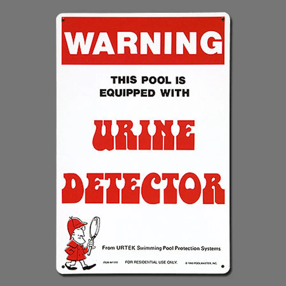 Poolmaster “Urine Detector” Sign (#41350)
