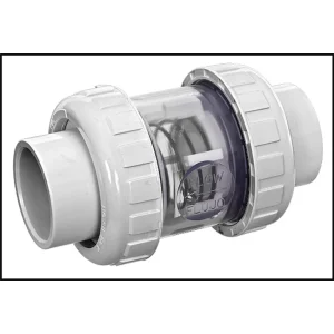 Praher 1-1/2″ Double Union 2lb. Teflon Spring Check Valve (#152-CVC-200CR)