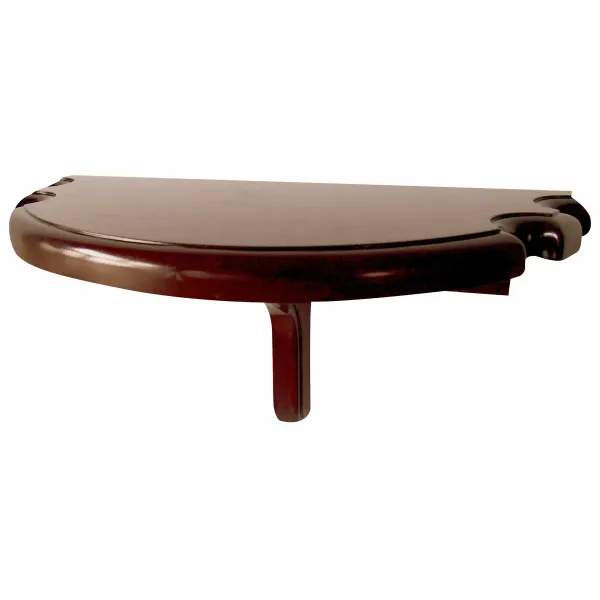 Premium Half Moon Wall Shelf – Walnut
