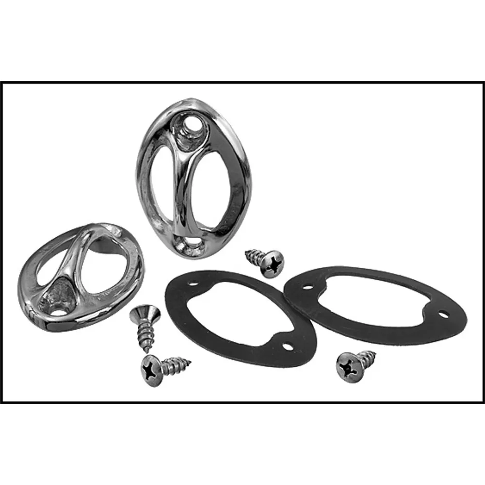ROPE EYE OVAL FLAT W/SCREWS 2/BAG