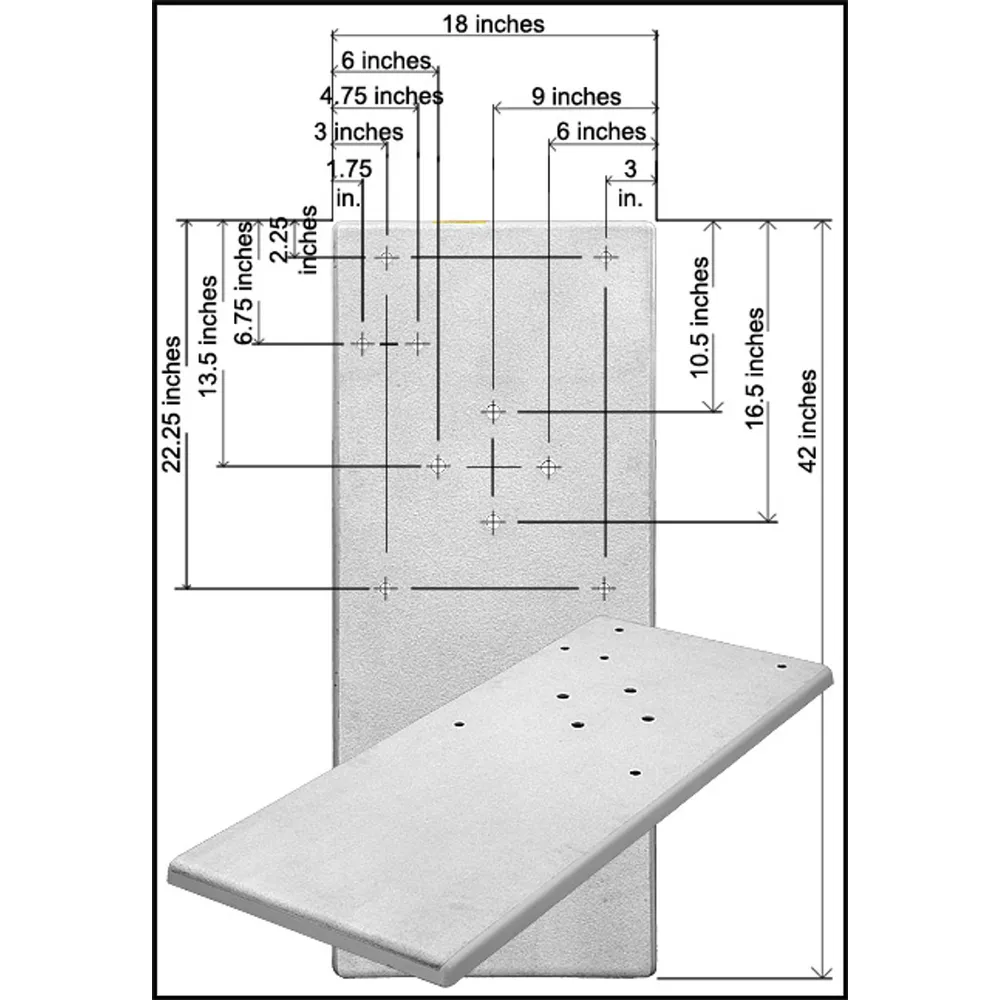 S.R.Smith/Swimquip 18″ X 42″ X 1 1/2″ Footboard (#74-215-140)