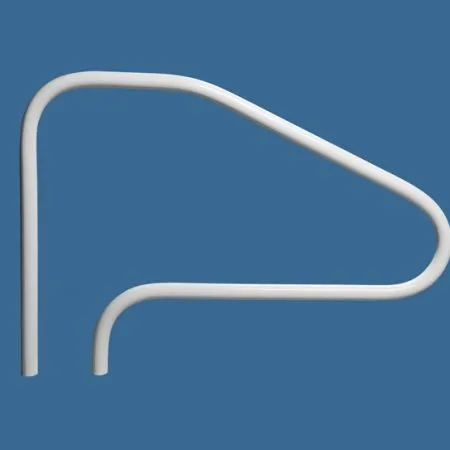 Saftron 48″ Return-to-Deck 4 Bend Handrail – White
