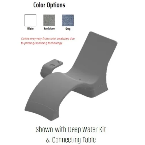 Sandstone In-pool Lounge with Connecting Table, Set of 2