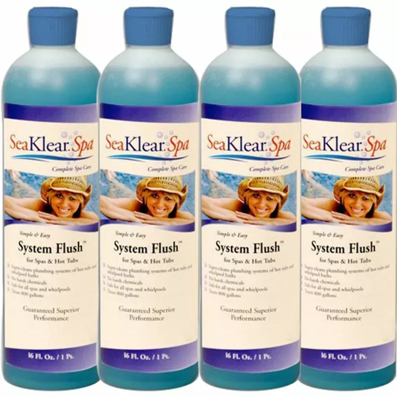 SeaKlear Spa System Flush, (4) 1 pt