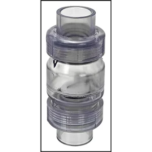 Spears MFG Co. 1″ S X S Clear Double Union Spring Check Valve (#S1780C10)