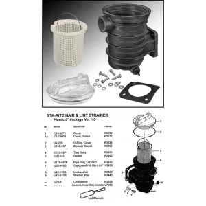 Sta Rite PKG 115 Strainer Trap Package for Dura-Glas Pump