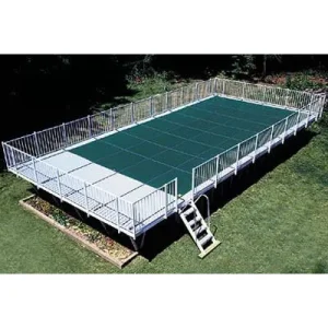 Standard Green LOOP-LOC On-Ground Swimming Pool Covers Pool Size 16′ x 32′